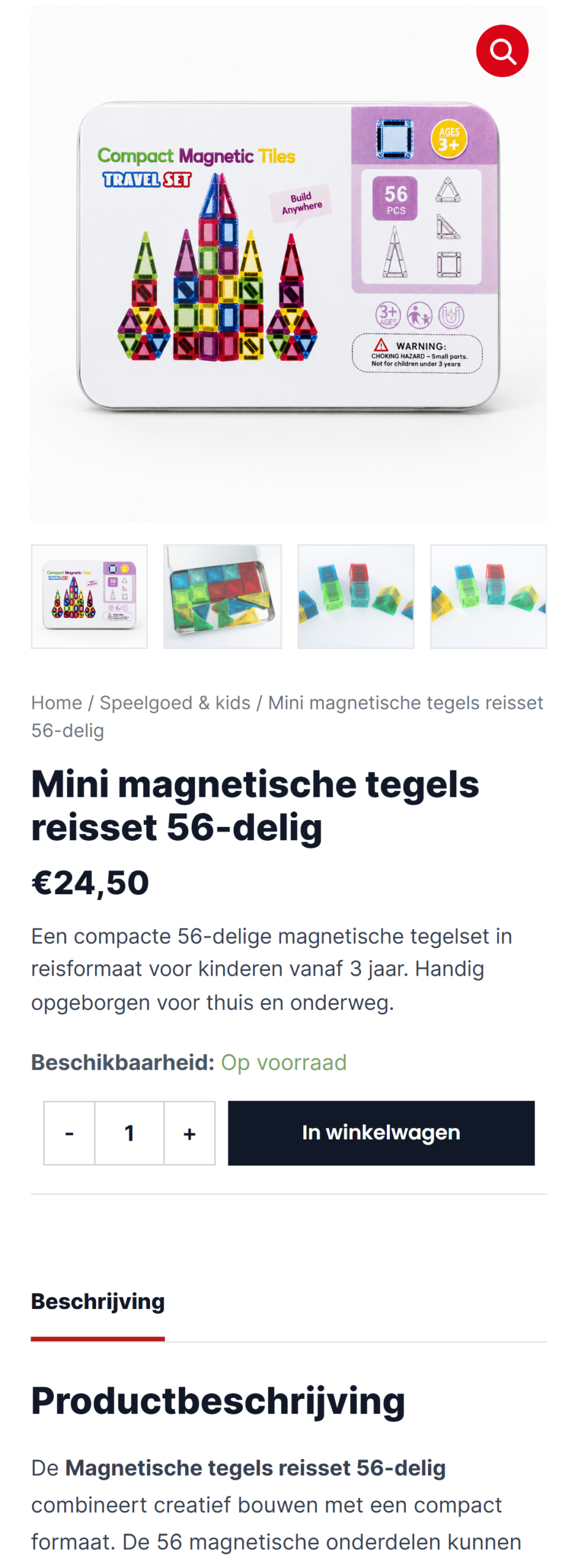 Productpagina van RH Winkel
